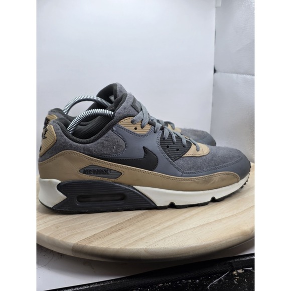Mens Size 9.5 - Nike Air Max 90 Premium Wool Casual Running Shoes - Picture 3 of 9
